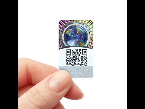 Custom Scratch Off Serial Number Security QR Code 3D Holographic Label With Security Verify System