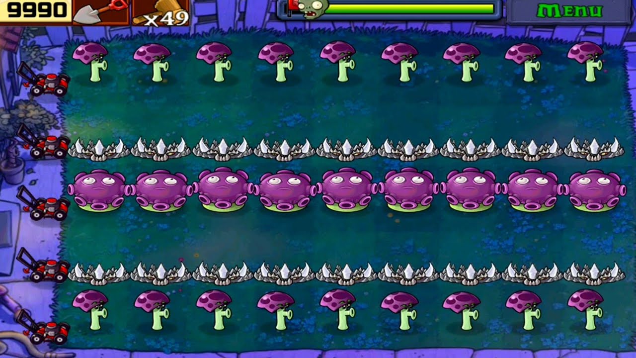 Plants vs. Zombies MOD Menu - Gloom Shroom Vs Scaredy Shroom Vs All ...