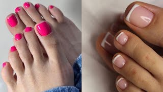 so stunning and elegant toe nails fashion ideas💡// Very pretty pedicure colors for ladies of 2024