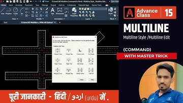 AutoCAD Multiline Command In Hindi - Multiline Style _ Multiline Edit Tools With All Option | Khalid