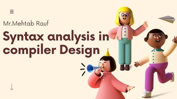 SYNTAX ANALYZER | Compiler Design | Basics Of Syntax Analysis ll Explained With Example in Urdu