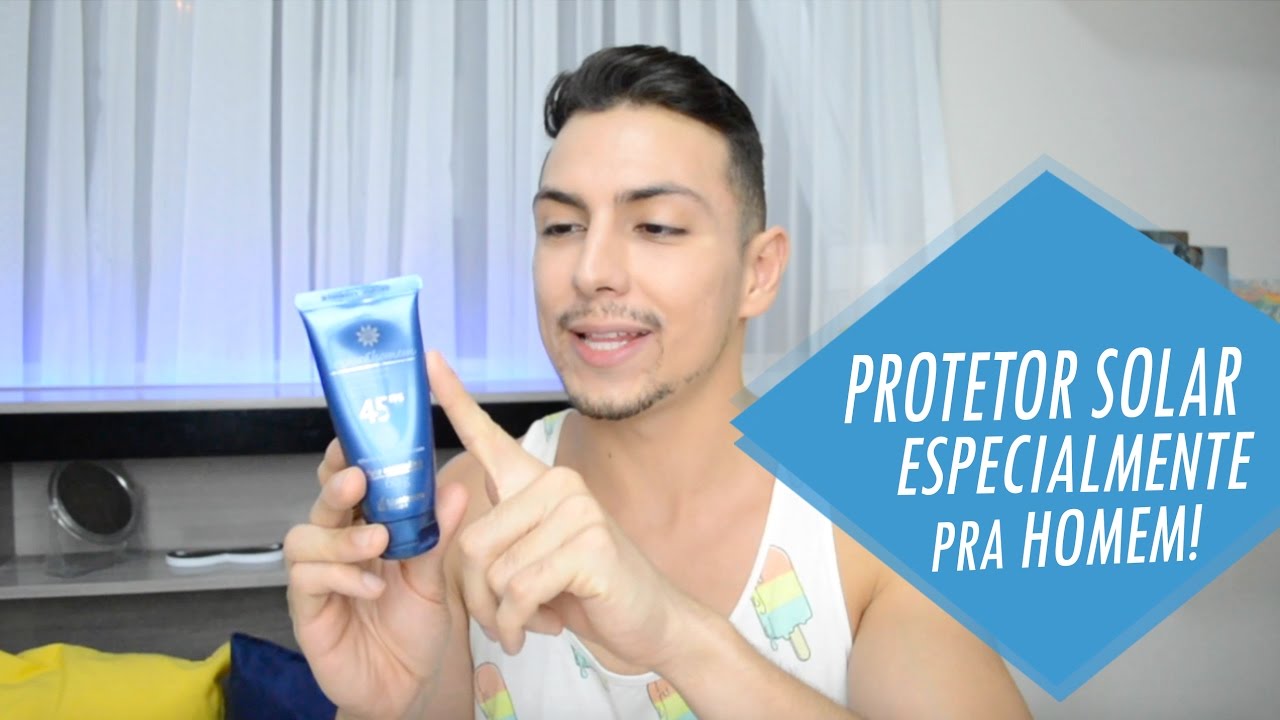 Testei o Primeiro Protetor Solar para Homem do Brasil! - YouTube