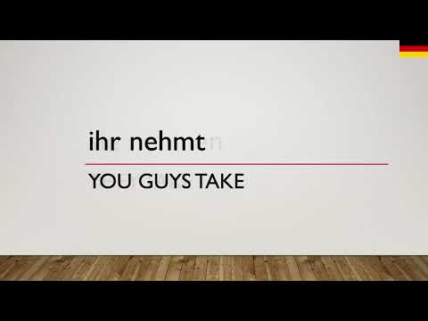 nehmen - to take - learn German verbs