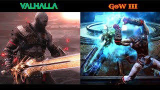 Blade of Olympus Comparison (God of War 2,3 vs Valhalla DLC)