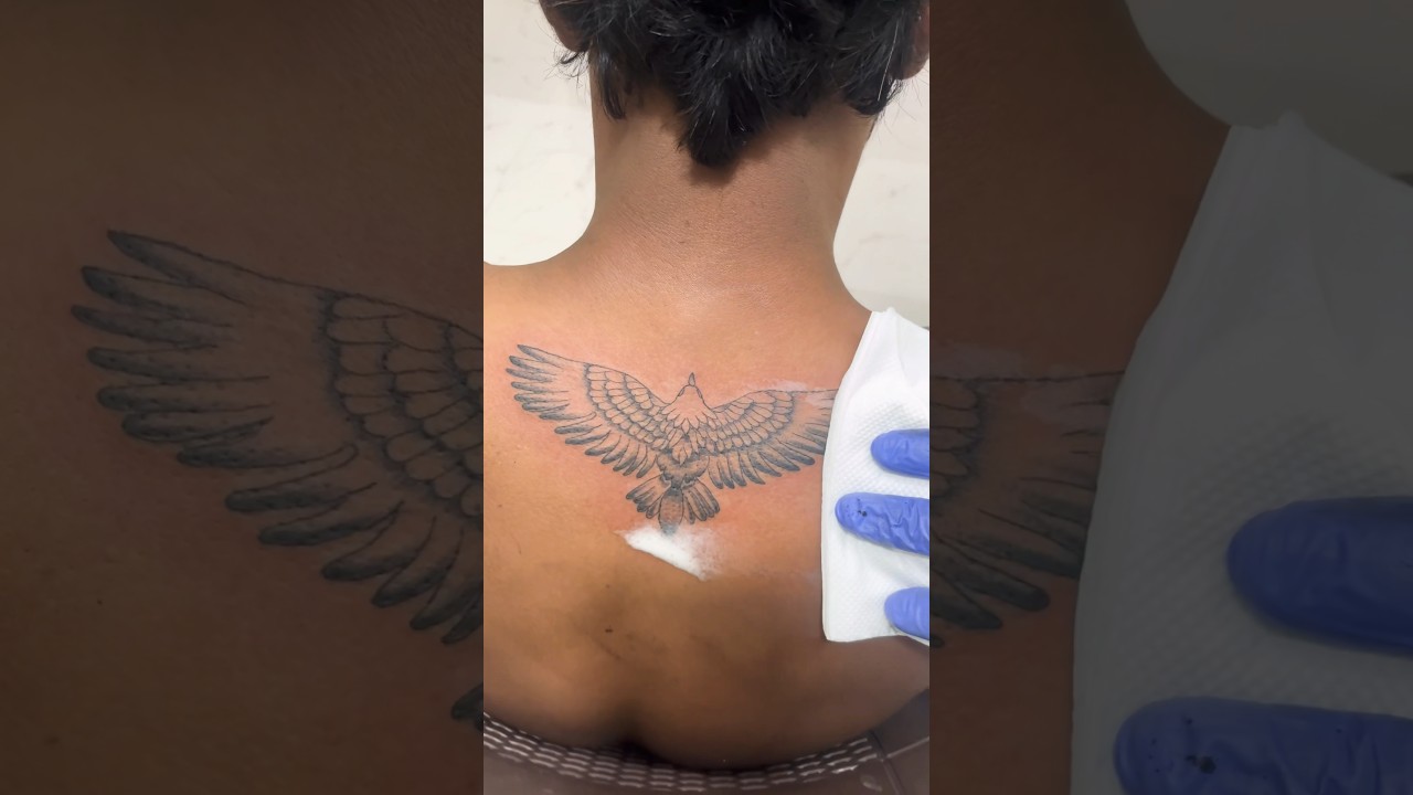 Back tattoo for Eagle 🦅 ￼ means ￼ Udan ✨