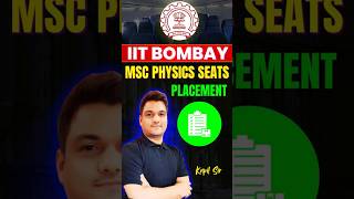 iit jam 2026 | msc physics iit bombay | msc physics seats & placement #shorts
