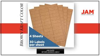 4513701 Return Address Labels - Standard Mailing - Brown Kraft - 120 Shipping Labels/Pack