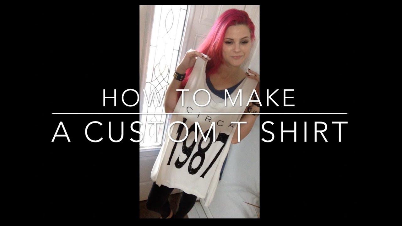 DIY How to Make a Custom Painted T Shirt - YouTube