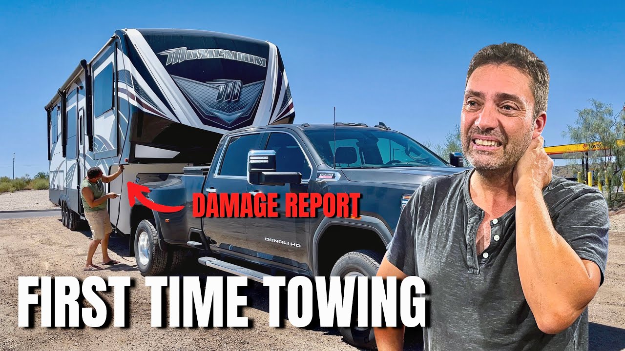 FIRST TIME TOWING OUR RV ( DAMAGE REPORT ) ✨ RV LIFE EP156