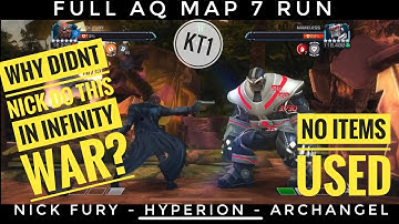 FULL AQ Map 7 Run! 8 Million Points! No Items! Nick Fury , Hyperion And AA VS Footloose , CSWS, TV!