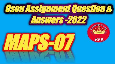 MAPS-07 All Assignment Exam Question And Answer In One Video