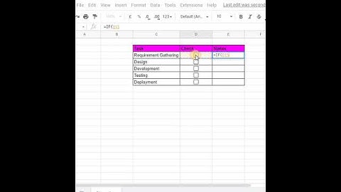 How to create checklist in Google sheet
