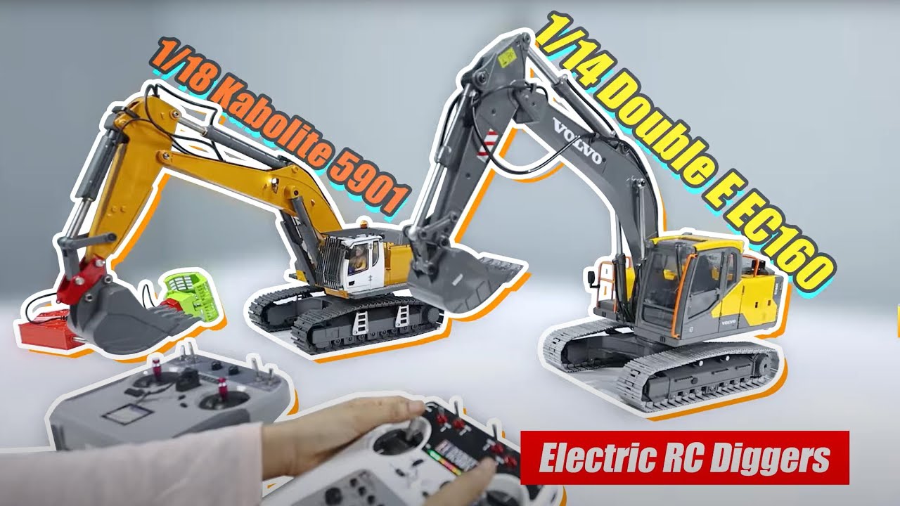 Double E EC160E vs Kabolite K5901 Electric RC Excavators, Which one will you get?