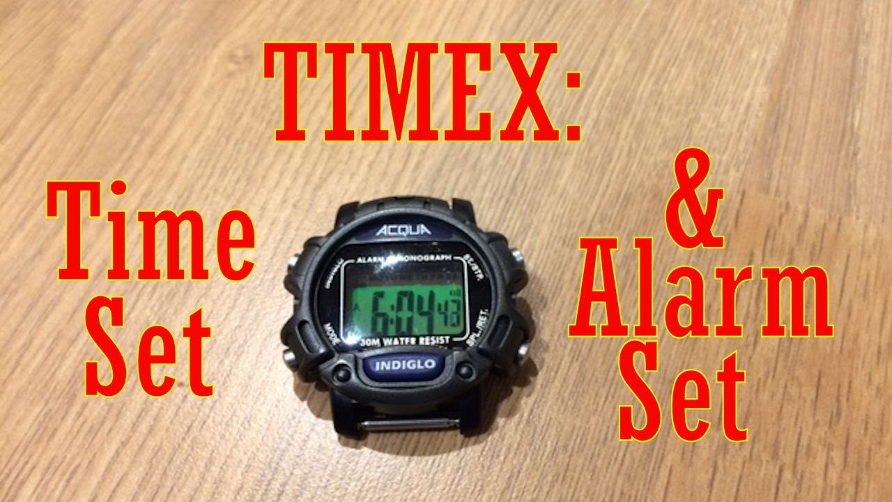 Timex Acqua Watch Time Set and Alarm Set - YouTube