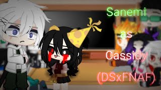 Hashiras + Genya reagindo a Sanemi as Cassidy (Demon Slayer x five nights at freddy's)