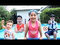 The Children S Police Are Looking After The Baby In The Pool Ghazal Tim And Zain 