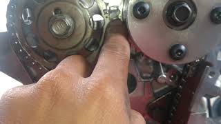 Timing point of the timing chain of the Toyota Corolla1.6 3ZZ-FE and 1.8 1 ZZ-FE.