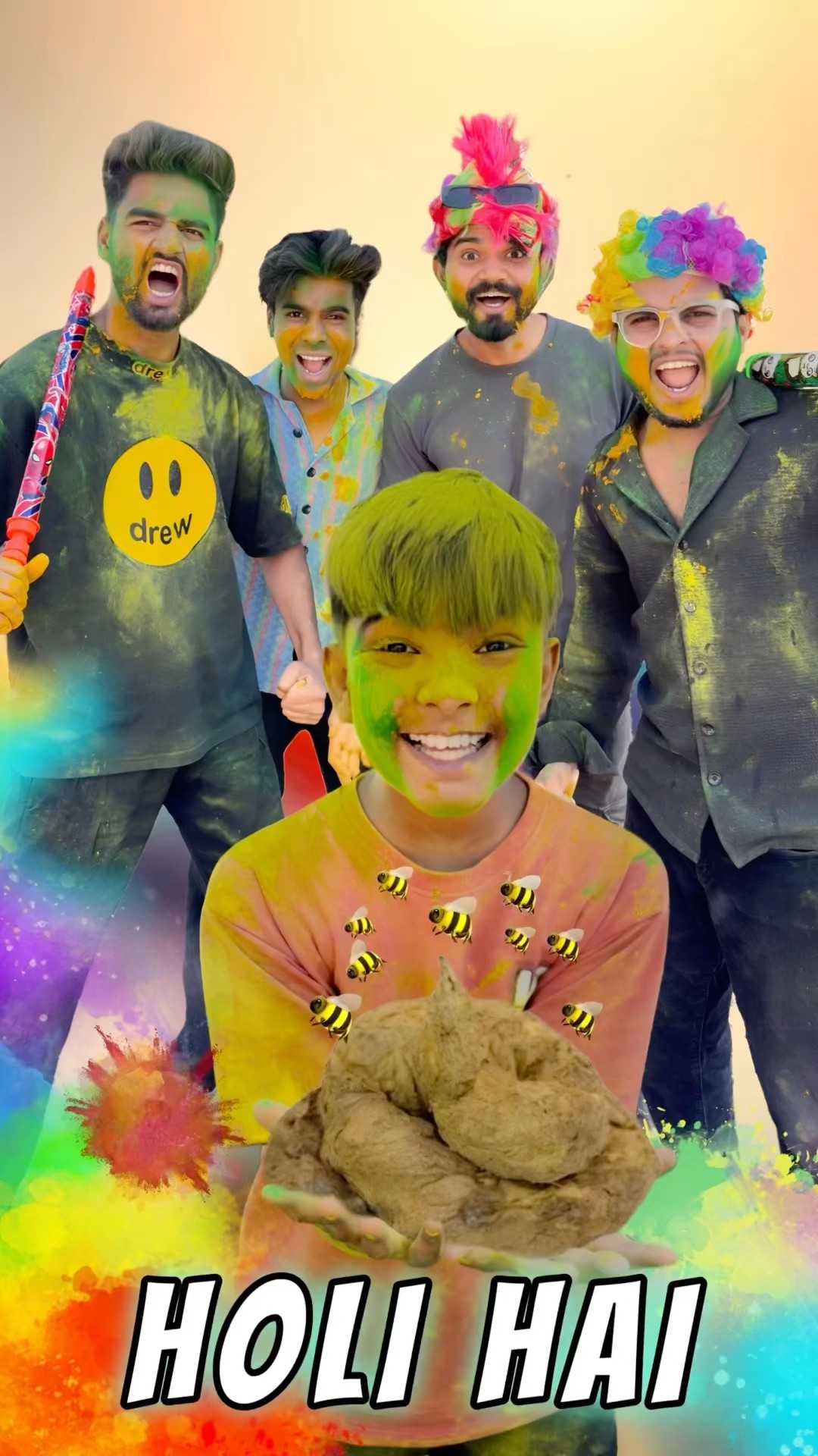 होली पर तो सबको कलर लगा दिया ?? #aaganwadikebacche #comedy #happyholi #trending #shorts #viral