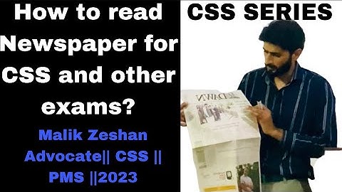 How to read Newspaper ||CSS ||PMS ||2023 ||