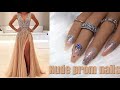 Prom Nails | Sparkly Nude Acrylic nails
