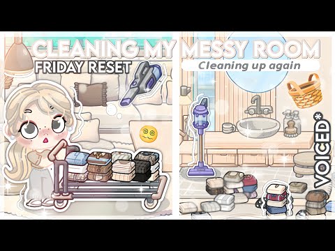 Cleaning My Messy Room🧺*||*asmr+voiced🔊*||@avatarworldbypazu