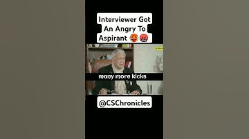 Interviewer Got An Angry To Aspirant 🤬II UPSC Interview #shorts #viral #ias