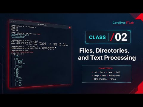 13.2.0  Linux RHCSA Class 02: Files, Directories & Text Processing |  CoreByteITLab