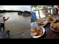 Conociendo por primera vez una isla construida para pescadores en el Río orinoco .