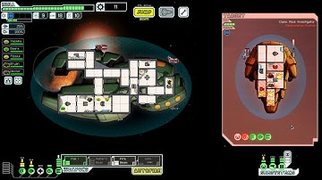 FTL: Fire beam vs enemy rockmen crew, sector 2