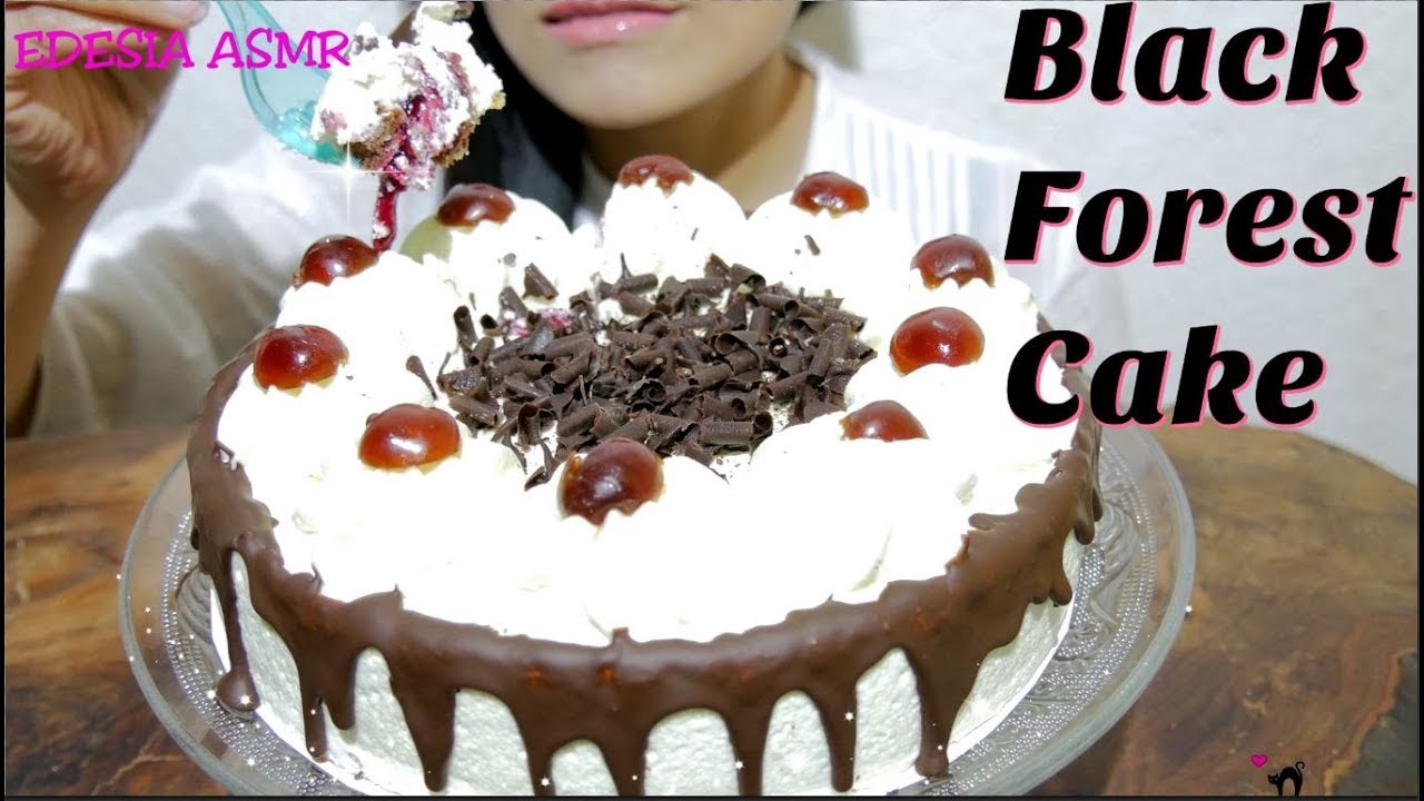 ASMR 咀嚼音🎂Black Forest Cake ブラックフォレストケーキ 黑森林蛋糕 블랙포레스트케이크 Gâteau Forêt Noire *EATING SOUND*
