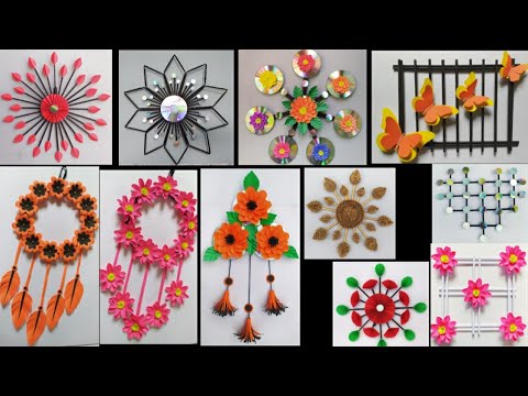 11 DIY Paper Flower Wall Hanging Very Easy /DIY Paper Craft Easy ...