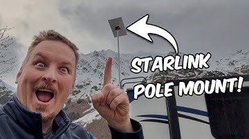 Een EENVOUDIGE manier om uw Starlink Gen 3 op een camper te MONTEREN - Stapsgewijze vlaggenmastmo...