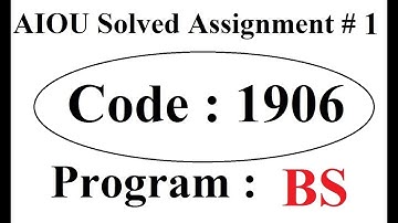AIOU Code 1906 Solved Assignment No 1 Spring 2025 |  تاریخ افکار وعلوم اسلامی
