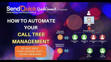 How To Automate Your Call Tree Management - Introducing SendQuick Assure.