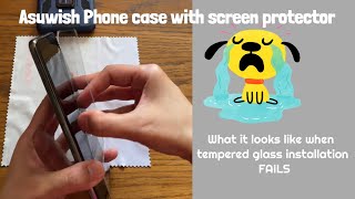 Asuwish phone case with tempered glass screen protector for Samsung S20 Ultra 5G installation