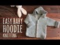 Tutorial Easy Baby Knitting Hoodie Cardigan