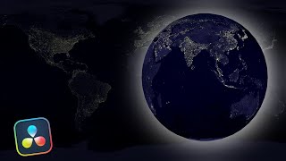 How To Turn Plane world map image to 3D sphere in Davinci Resolve 20 [Free]