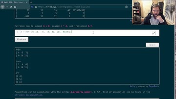 Matrices and Vectors: Part 4/4 "SageMath"