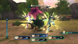PS3「テイルズ オブ エクシリア」戦闘動画-共鳴術技チェイン-