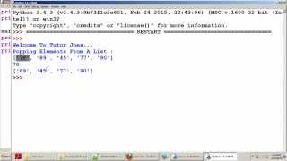 Python Tutorial : Popping Elements From a Lists In Python Tamil Part-19 Profile