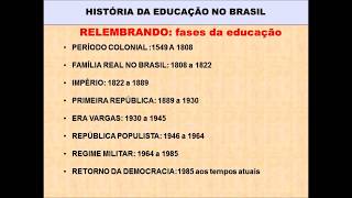 1:    História da educação brasileira