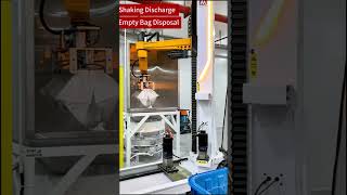 Robotic Bag Emptying System with Linear Rail#feeding #depalletizing #robotics #pp #factory