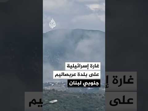 مشاهد لغارة إسرائيلية على بلدة عربصاليم جنوبي لبنان