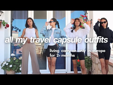 25+ outfits from a minimalist travel capsule | carry-on only packing for europe