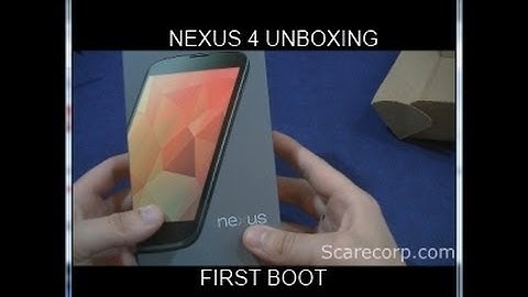 Nexus 4 Unboxing & First Boot