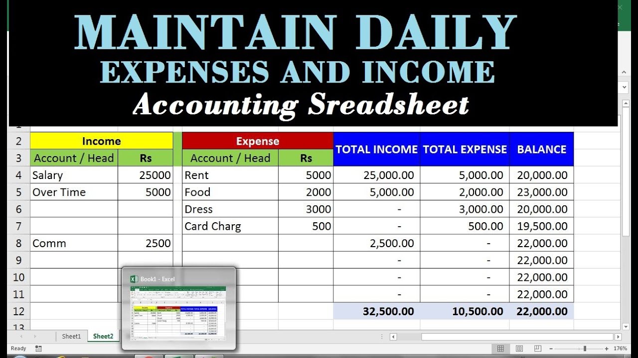 daily-income-and-expense-excel-sheet-youtube