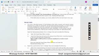 New Perspectives Access 365 | Module 11: SAM Project A Tech Builders