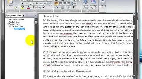 Microsoft Word 2007 ENG TB 06 08 Document Map