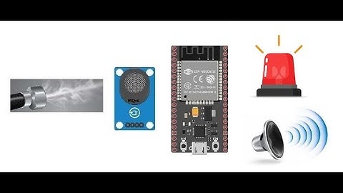 Gas alarm system based on ESP32 board and MQ-4 sensor