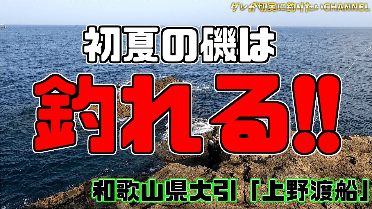 フカセ釣り 磯釣りは初夏がおもしろい 和歌山県大引地区 上野渡船 オオクラ Youtube